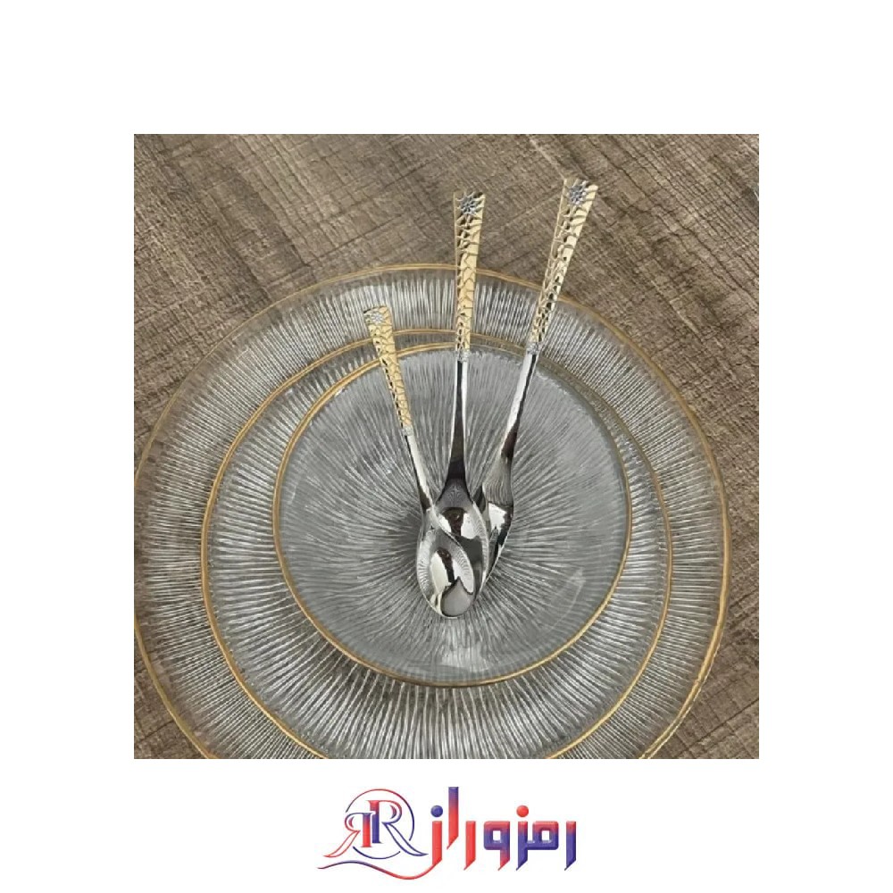 مشاهده سرویس قاشق و چنگال 24 و 12 نفره 120 پارچه 5 میل یونیک مدل نیمه طلایی کریستالی